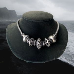 900 silver bali viking bead necklace